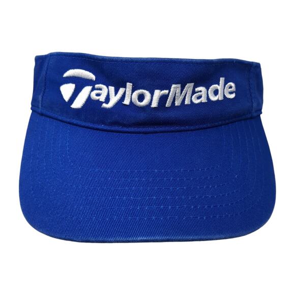 TaylorMade Slideback Visor Hat Blue One Size Adjustable Embroidered - Picture 1 of 9